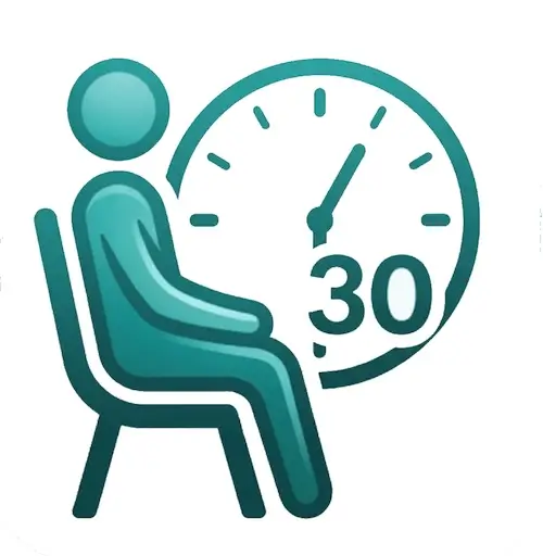 Palaukite 30 minučių